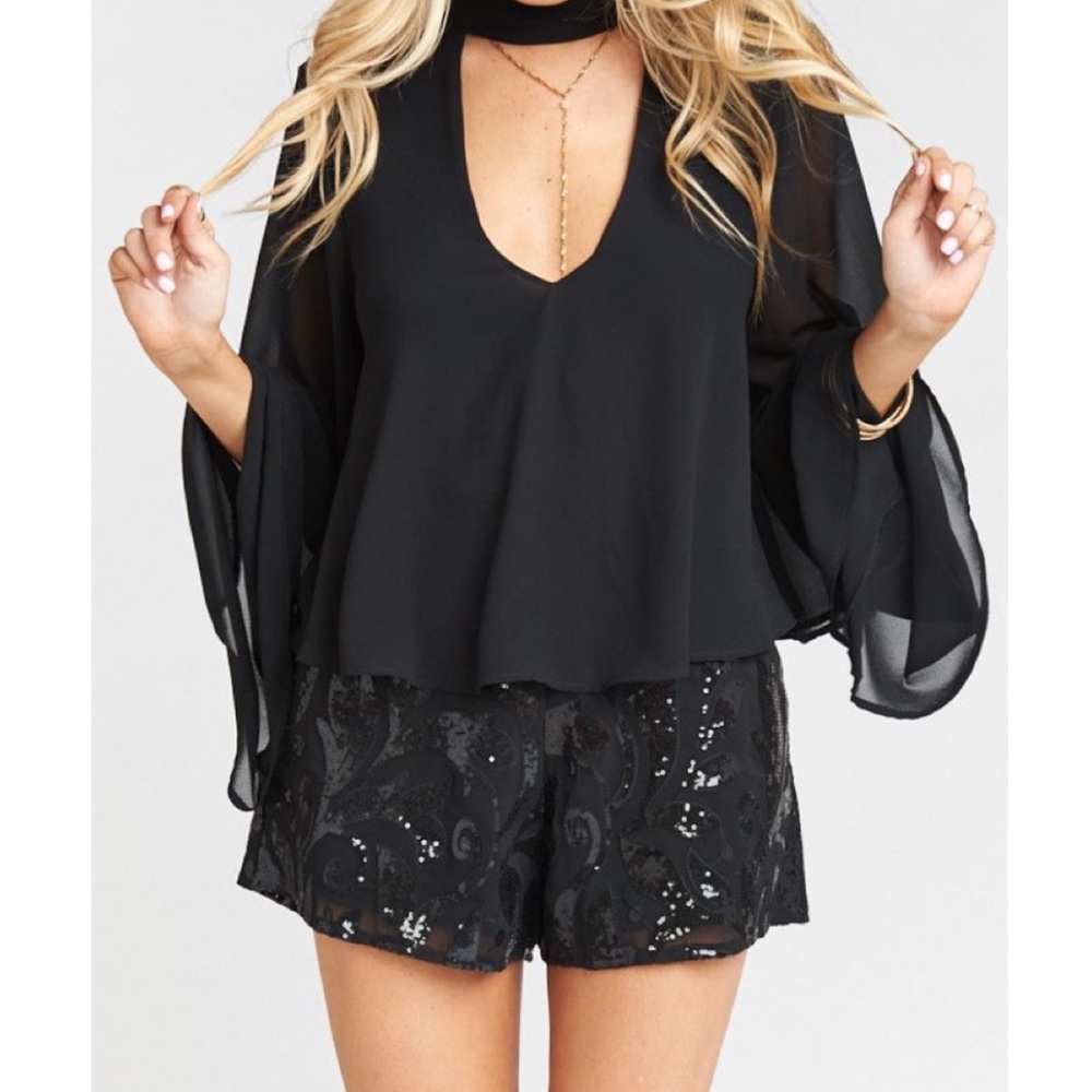 SHOW ME YOUR MUMU Simone Sequin Dress Shorts NEW L